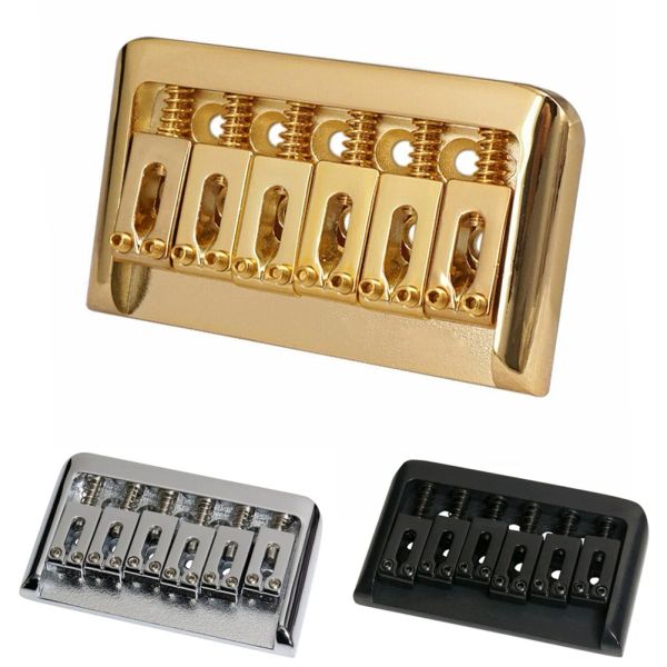 Cabos Guitarrail Bridge Saddle para ST/ TL 6 String Guitar Parts de cauda dura para o acessório de guitarra elétrica Chrome/ Black/ Gold