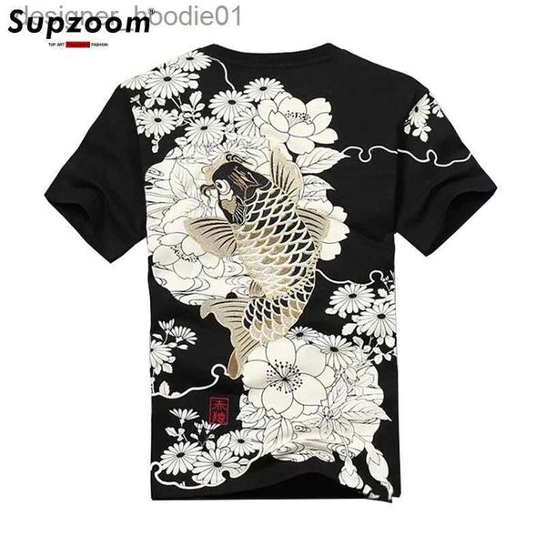 Herren Hoodies Sweatshirts Zoom Neuankömmlinge Mode stricken heiß verkauft chinesische Stickereien Kurzteppich Tattoo O-Neck Cotton Casual T-Shirt C240412