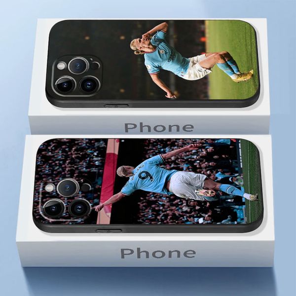 Capa de telefone para iPhone 15 14 11 Pro Max 13 12 Mini XR XS x 8 7 Plus SE Funda Silicone Cover Rookie de futebol