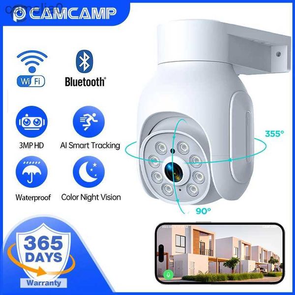 IP -камеры Camcamp Wi -Fi Security Security Camering 3MP Outdoor IP66.