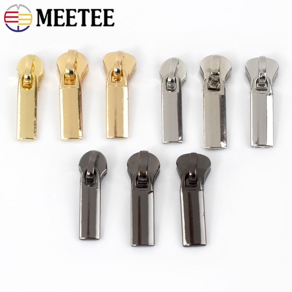 10/20/50pcs MeetEe 3# 5# slider zíper para metal/nylon/resina zípem roupas têxteis zíperes de zípers de cabeceira