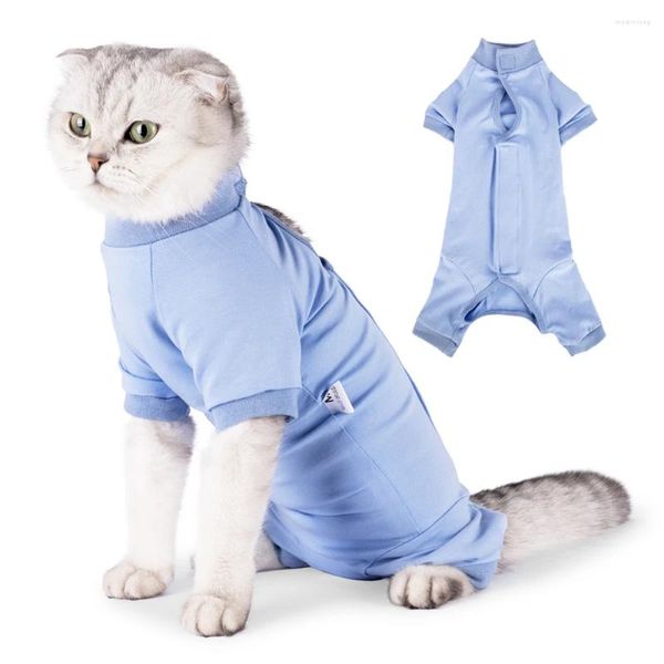 Cat Costumes Recovery Anzug Kätzchen E-Kriechalternative für Katzen und Hunde Anti-Licking-Pyjama Solid Pet Jumpsuits