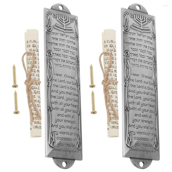 Занавес металлический мезуза с гравированным благословением религиозное украшение для входной двери израиль