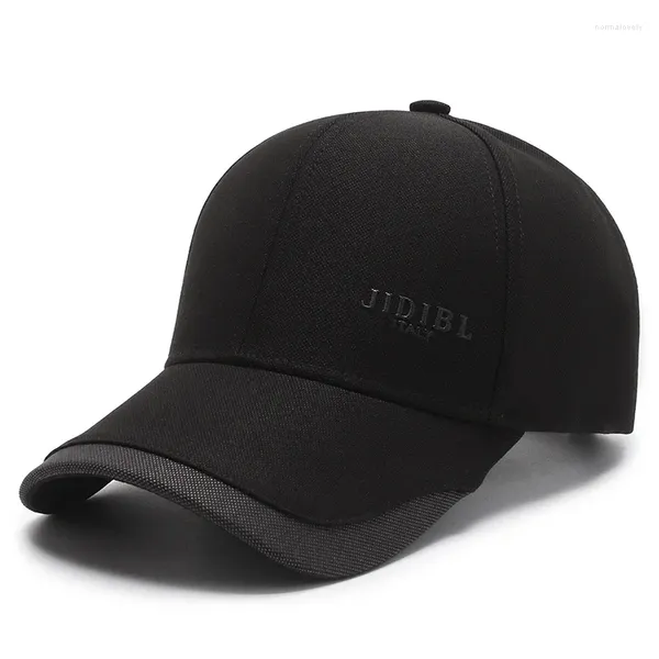 Caps de bola Capace de beisebol de alta qualidade para homens outono preto elegante masculino de hip hop sport hat hat algodão de algodão inverno ao ar livre