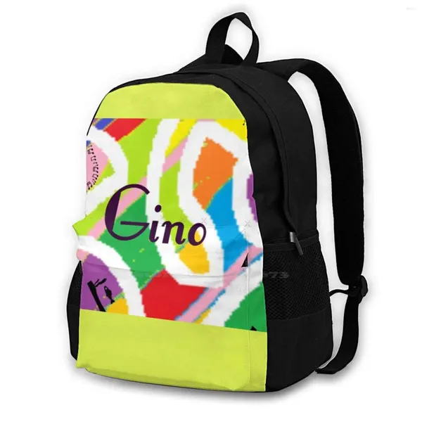 Рюкзак Gino-Personalize Your Gift School Back Big Mather ноутбук 15-дюймовый персонализируйте названия родов Джино имена рождения день рождения