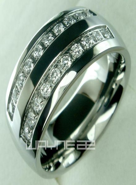 Il suo anello di anello con anello solido in acciaio inossidabile da uomo Dimensione dell'anello di fidanzamento da 8 9 10 11 12 13 14 153048037