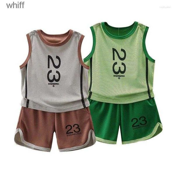 Set di abbigliamento set di abbigliamento Ssummer Baby Boys Abbigliamento per magliette per bambini Shorts Abitaggio per bambini Sonta Short Ock Top e Bottom 2 pezzi Sport Set C240413