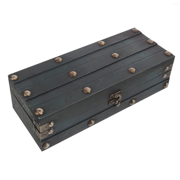 Geschenk Wrap Holzlagerbox Brust Schmuck Hülle Kisten Schmuck PO Prop Treasur