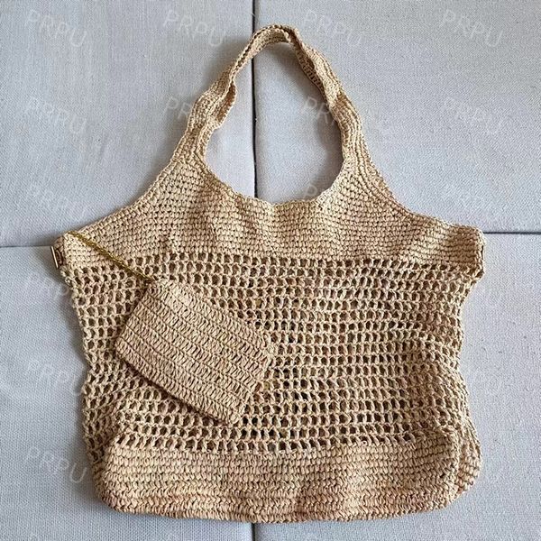 Designer Summer Straw Bag de praia Tote de luxo Raffias Bags Designer Bolsa de compras bolsas de ombro para mulheres Totes Pacote de peito de grama Bolsas de bolsa de mão de mão