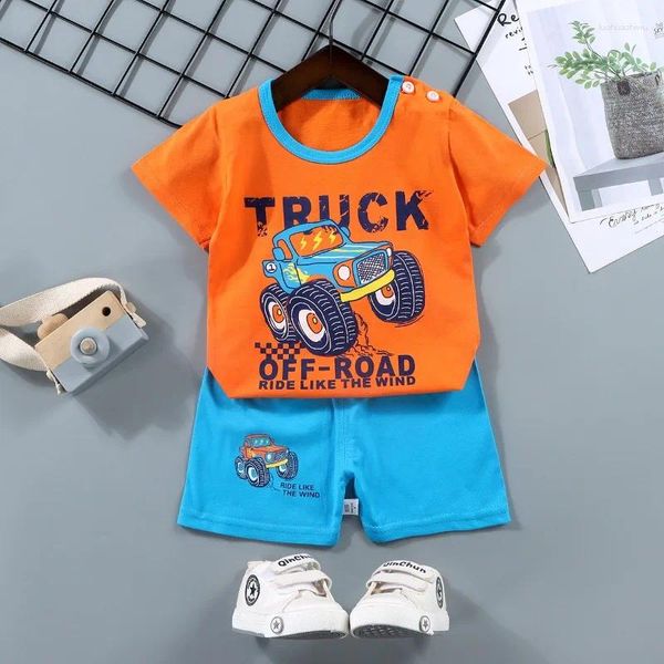 Kleidung Sets Fashion Kids Kleidung Jungen Mädchen Top Shorts 2pcs Baumwolle weiche Sommer Kinder Babytücher T-Shirt Kleinkindanzug