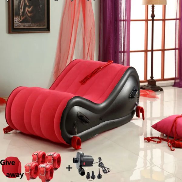 Gegenstände aufblasbares sexy Sofa Bett Erwachsener Liebesspiel -Chaise Wohnzimmermöbel Tantra mit elektrischer Luftpumpe Schaukelstuhl