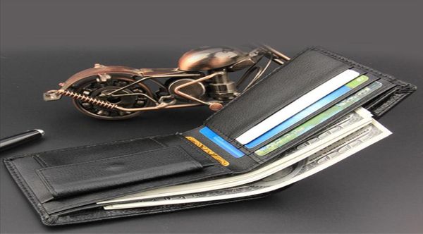 Cep Gündelik Klasik Kart Tutucu Hediyesi Basit çanta parası bifold taşınabilir ince erkekler cüzdan pratik pu deri7609834