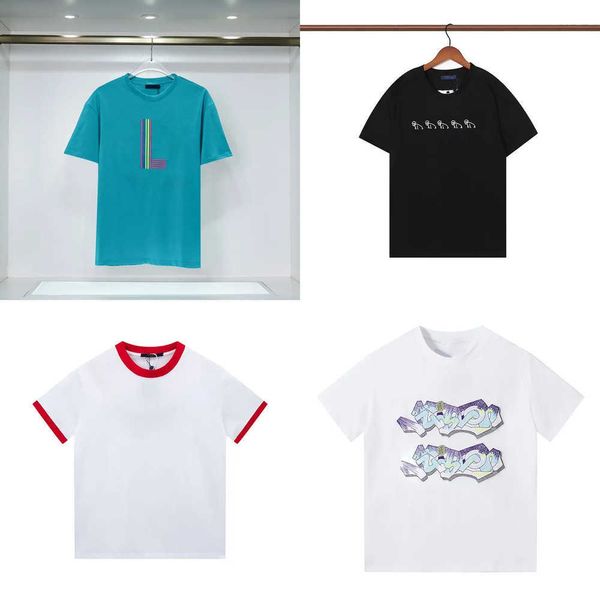 Designers de verão masculinos camisetas soltas tees l marca v4 camise