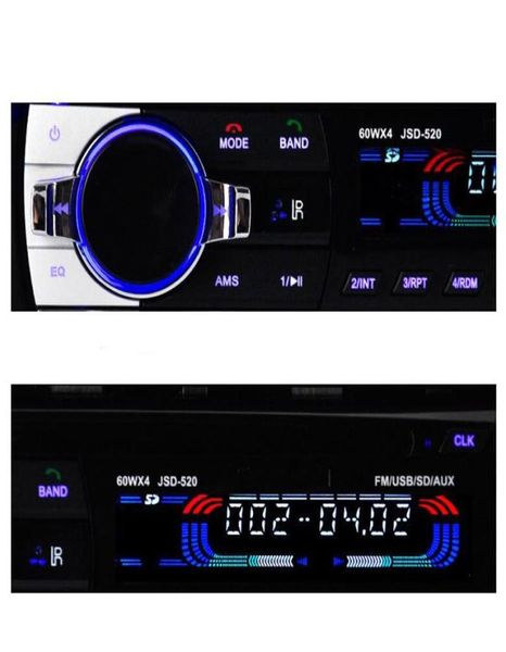 NC Autoradio 12V Auto Radio Bluetooth 1 Din Car lettore Stereo Telefono Aux-in MP3 FM/USB/RADIO REEDOT CONTROLLO PER AUTO PELLE O8395256