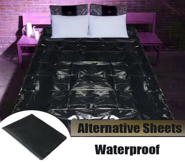 4 tamanho preto preto a água impermeável sexo adulto borracha pvc lençol molhado Cama cosplay cover3043071