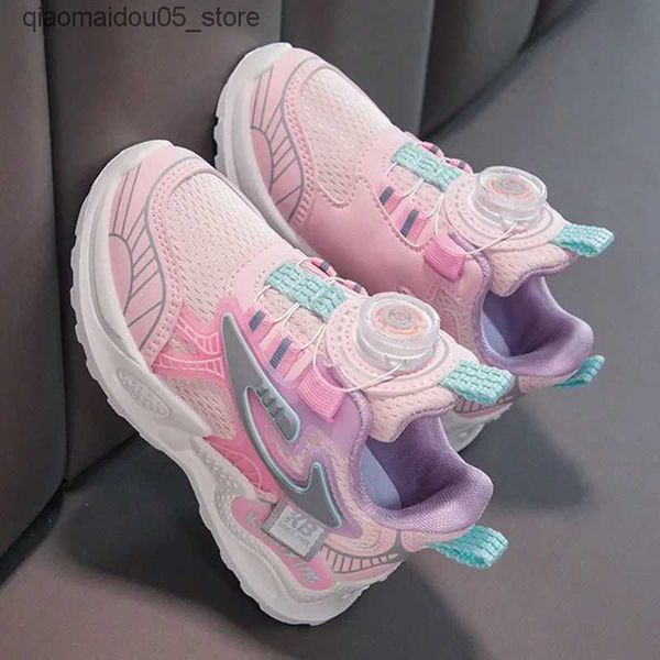 Кроссовки девочки теннисная детская обувь розовая спортивная обувь 4-9y дошкольные занятия и беговая квартира 9953 Q240413