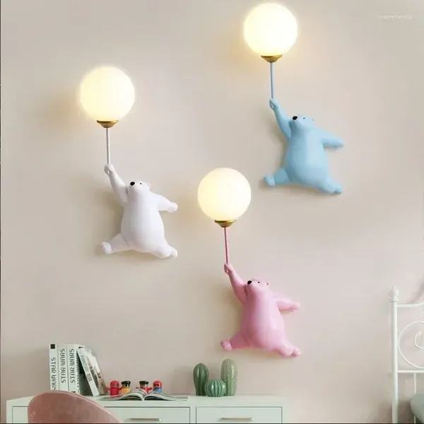 Wandlampen Cartoon Polar Bären Licht kreative Innenbeleuchtung G9 Lampe LED -Nachtatmosphäre Lampe Kinder Kinder Schlafzimmer Dekoration