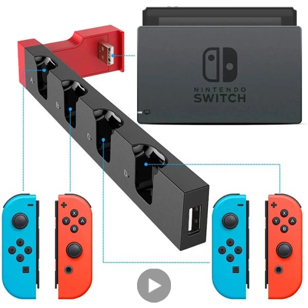 Standdock -Ladedocking -Station für Nintendo Switch OLEDO Nitendo Swich Stand Base Game Pad Zubehör Controller Holder Gaming