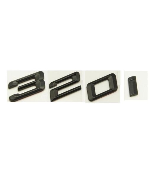 Letras de Número de ABS preto foste Palavra do Trunk Belge Emblema Decalque Decalador de Decalque para BMW 3 Série 320i3744333