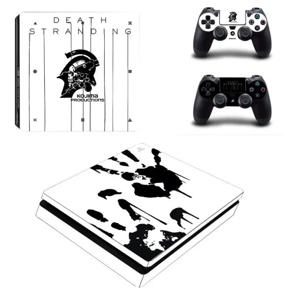 Adesivos stransnding de morte ps4 adesivos slim tocam estação 4 decalques de adesivos de pele para playstation 4 ps4 slim console controlador de pele vinil