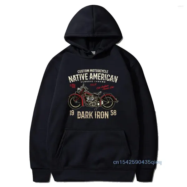 Erkek Hoodies Roman Amerikan Motosiklet 2024 Giyim Partisi Tişörtler Polyester Crewneck Sonbahar Uzun Kollu Sweatshirt