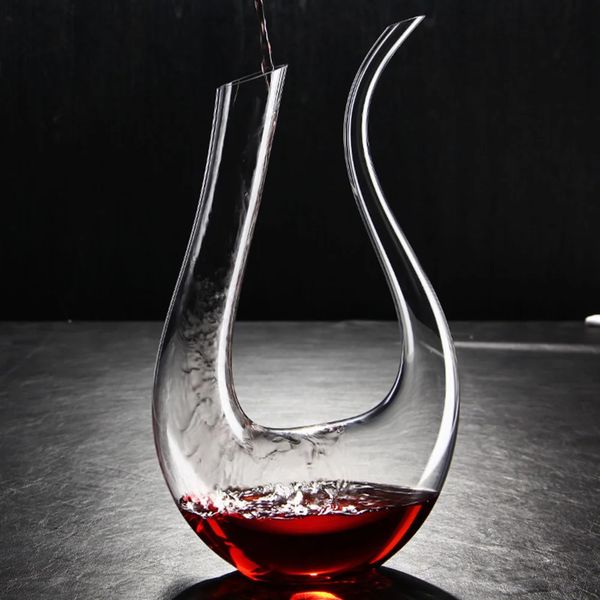 Высокий класс Big Decanter 1500 мл ручной работы хрустального стеклянного вина виски бренди бокал для шампанского бокала для семейного бара 240407