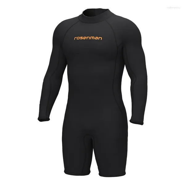 Menas de banho feminina 3mm Neoprene Men Men Meteira Lycra à prova de UV Mangas compridas de mergulho quente para snorkeling subaquático Swimming Surfing