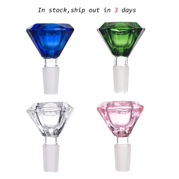 Diamond Glass Bowl 14mm männlicher Kräuterhalter Raucherzubehör für Wasseröl Rig Bongs Pt4950