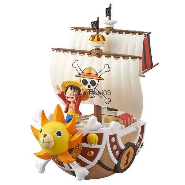 Figure giocattolo d'azione da un pezzo figura nave luffy modello giocattolo periferico super carino mini barca assemblato modella un pezzo pezzo cieco box blind regalo di compleanno