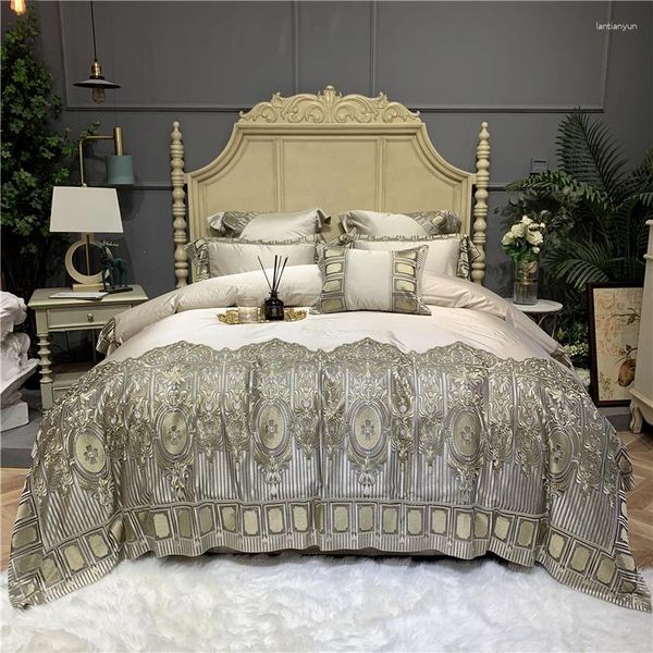 Bedding Sets Luxury Champagne 1000TC Egyptian Cotton Lace Set