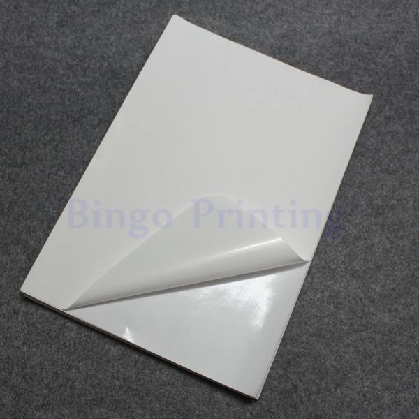 Carta 50 fogli bianchi A4 Adesivo impermeabile Polimero Carta Sintetico Adesivo in bianco solo per la stampante laser