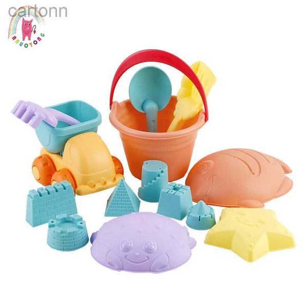 Giochi da bagno Childrens 5-14 Portable Sand Castle Toys Schering Strumenti di scavo per bambini BAMBINO Acqua di anatroccolo che gioca Svena di giocattolo modello 240413 240413