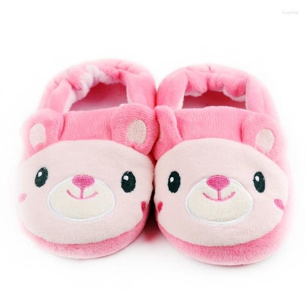 Slipper Mode Kleinkind Girls Pantoffeln für Haus im Innenbabys aus Slebenden warm warmes rosa Bären Kind Little Kid House Footwear Geschenke