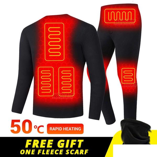 Coletes masculinos jacket térmico de inverno homem colete de roupas íntimas de roupas elétricas USB de aquecimento elétrico S-5xl Ski Ski Drop Deliver dhabk