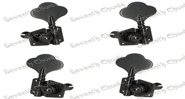 A Set 4 PCS Black Open Gear Bass String Tuners Настройки колышков Keys Machine Heads для Electric Guitar8292759