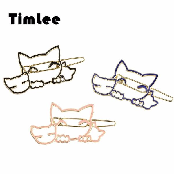 Timlee H057 ANIMALI DI AMIMI CINETTO CATTO GEOMETRIO GEOMETRIA PINCI PER APPEGLI CAPPINA GIORNI CAPELLI BACCHI REGALO ACCESSARIO 2654549