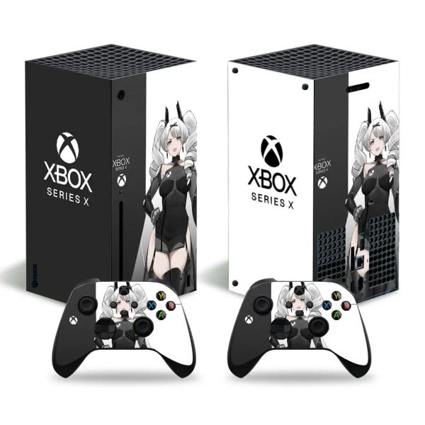 Adesivi anime carina ragazza protettore cover di decalcomanie adesivi per xbox serie x console e 2 contracoller xbox serie x xsx skin skiking vinil