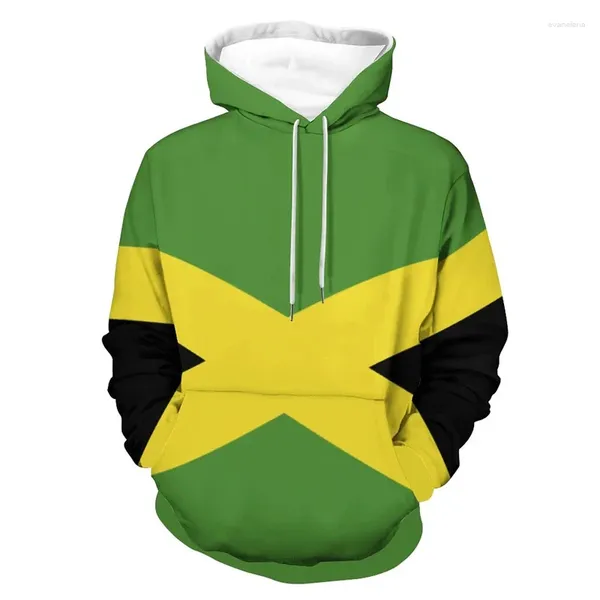 Herren Hoodies 3D Print Spanien Schweiz Jamaika Flagge Hoodie für Männer Sport Langarm Pullover Sweatshirt Mode Casual Tops Pullovers