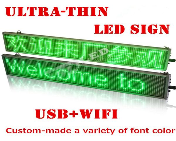 Signla LED pubblicitaria programmabile wifi da 500 mm95mm wifi wifi puro rosso verde giallo blu scrolling color color può choo8180933