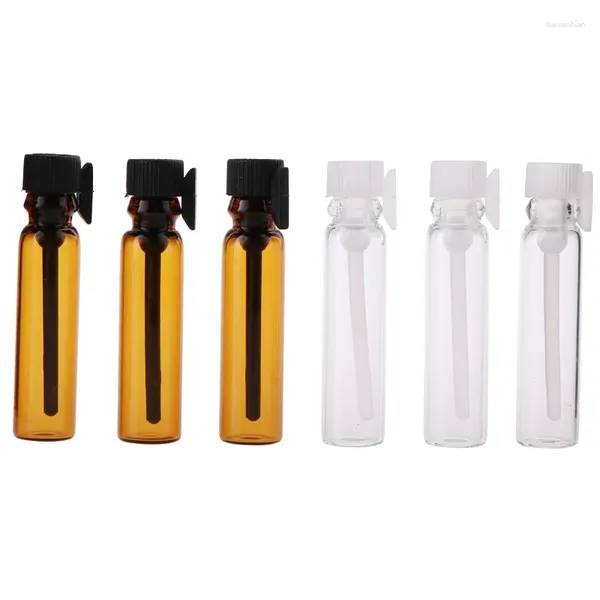Бутылки для хранения мини -1 мл стеклянная бутылка для бутылки косметической тонеры контейнер пустого духа.