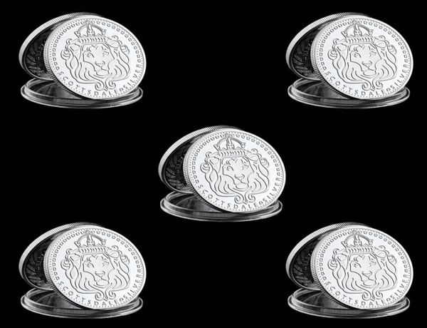 5pcs Scottsdale Mint Omnia paratus Craft 1 Troy Oz Silver Ploted Coin Collection con capsule acrilica dura6503667