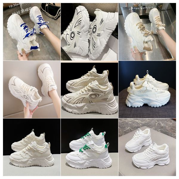 Mosh de solada de luxo de luxo pequeno pequeno calçado branco casual e respirável sapatos esportivos elevados internamente tamanho 35-47