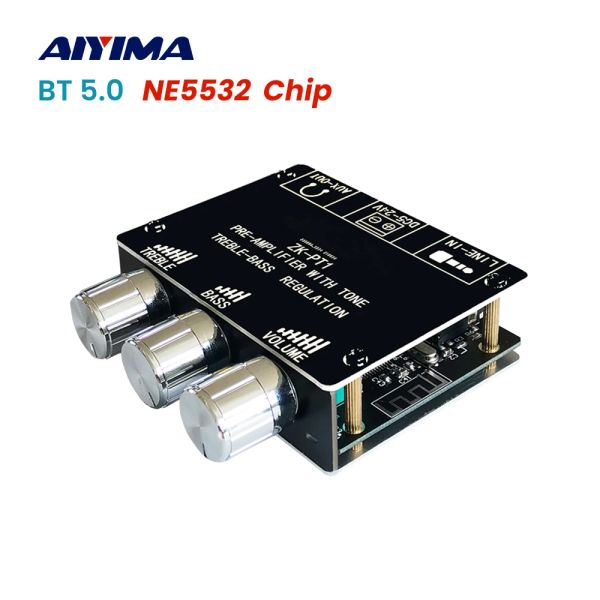 Amplificatore Aiyima Bluetooth 5.0 DECODER AUDIO Ricevitore Audio NE5532 Tono stereo Preamplificatore Scheda Volume Volume Treble Bass Tone Preamp