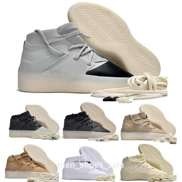 Nebbia atletica leggera I scarpe da basket maschile High top paures rivalità di Dio crema bianco Sesame in cambio in pelle scamosciata 2024 Sneakers sportivi Sneakers taglia 7 - 12