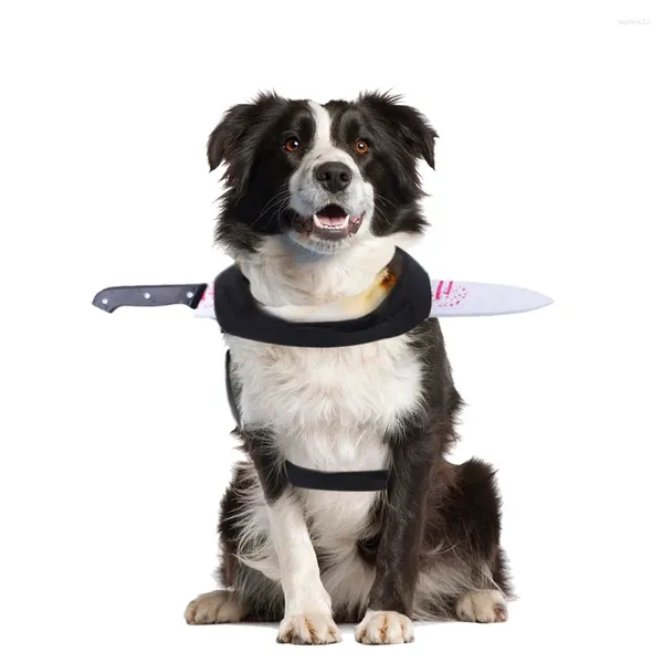 Abbigliamento per cani costumi di Halloween Pet divertenti Bloody Bloody Accessori di cosplay realistici Accessori difficili per la decorazione della festa