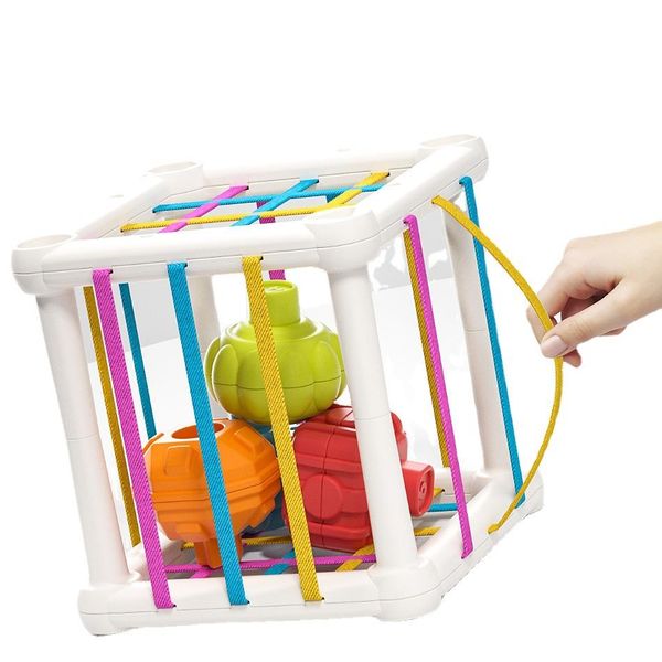 Babyspielzeug Regenbogen Cecile Kinderpädagogische Spielzeug 0-3 Jahre alte Jungen und Mädchen Würfel Hexaeder Spielzeug