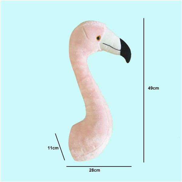 Decoração de parede recheada P brinquedo decorativo de cabeça flamingo rosa para quarto 3d animais brinquedos ins estilo lovley 230417 entrega de gota bebês crianças mat mat dhe5p