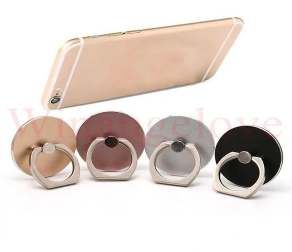 Metal 360 Ring Bracket Fivela de stent preguiçosa para telefone celular para iPhone 8 7 6s mais Galaxy S8 Plus Holder4576850