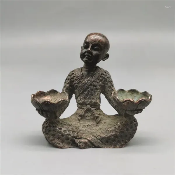 Mum tutucular antika katı bakır el tutma lotus Buddha Tutucu Süsler Ev dekorasyon metal el sanatları