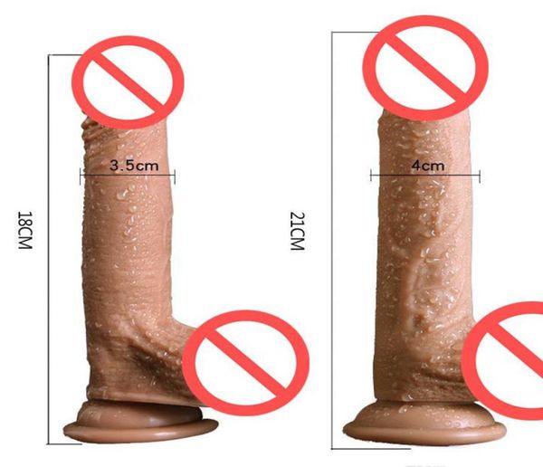 Swing automatico giocattoli sessuali per adulti per donne Nuova pelle che sente realistica pene super grande dildo grande con giocattoli sessuali di aspirazione per womA2822132